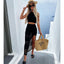 Coastal Chic Beach Knit Skirt Set - Effortless Style & Comfort