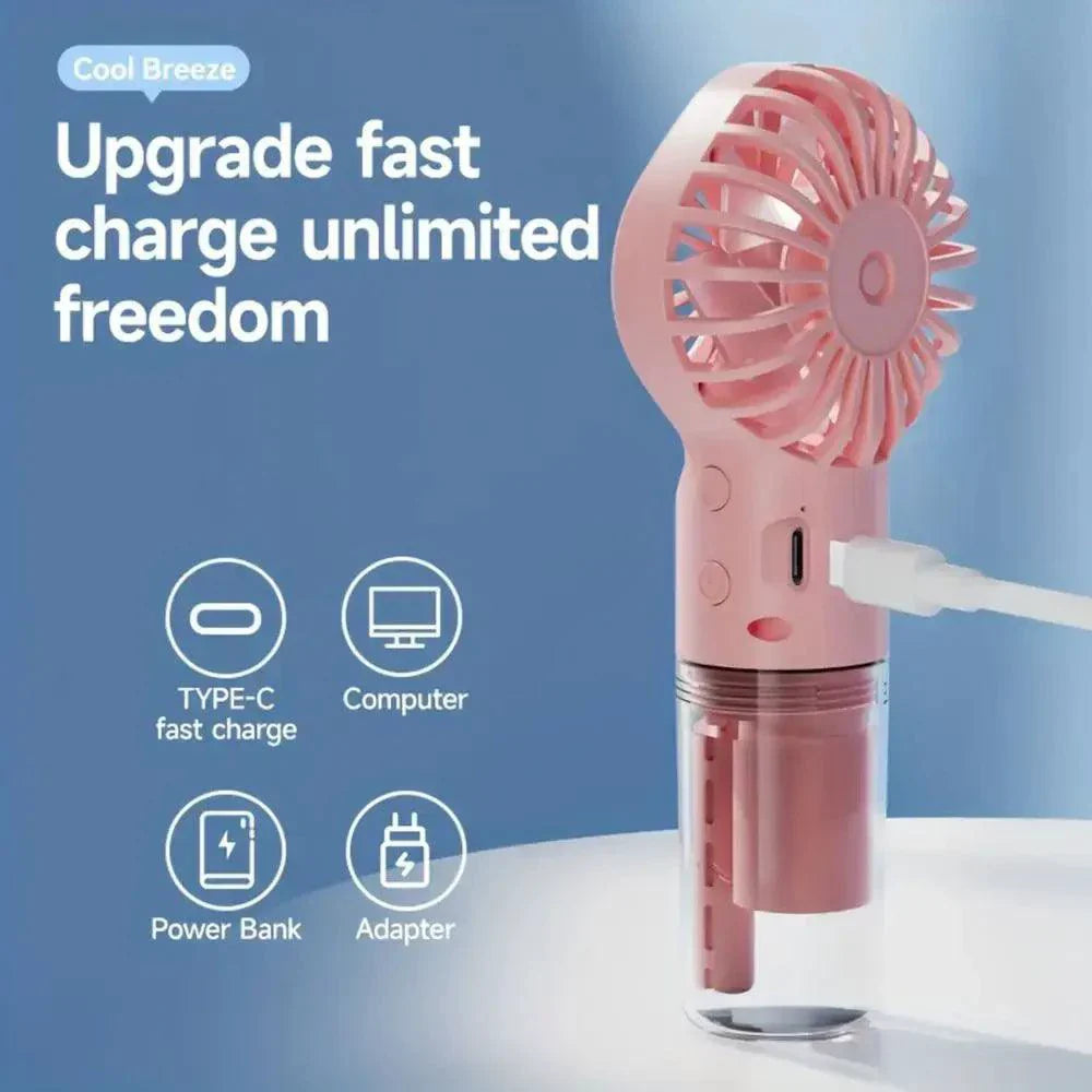 Ventilateur compact à brume hydratante - Solution de refroidissement portable