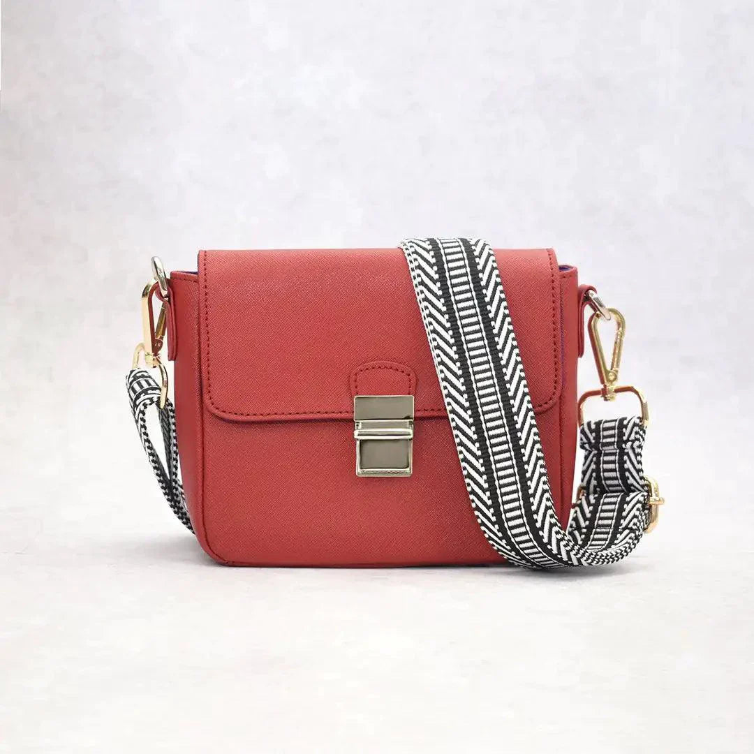 Bolso de cuero cruzado compacto - Cabernet