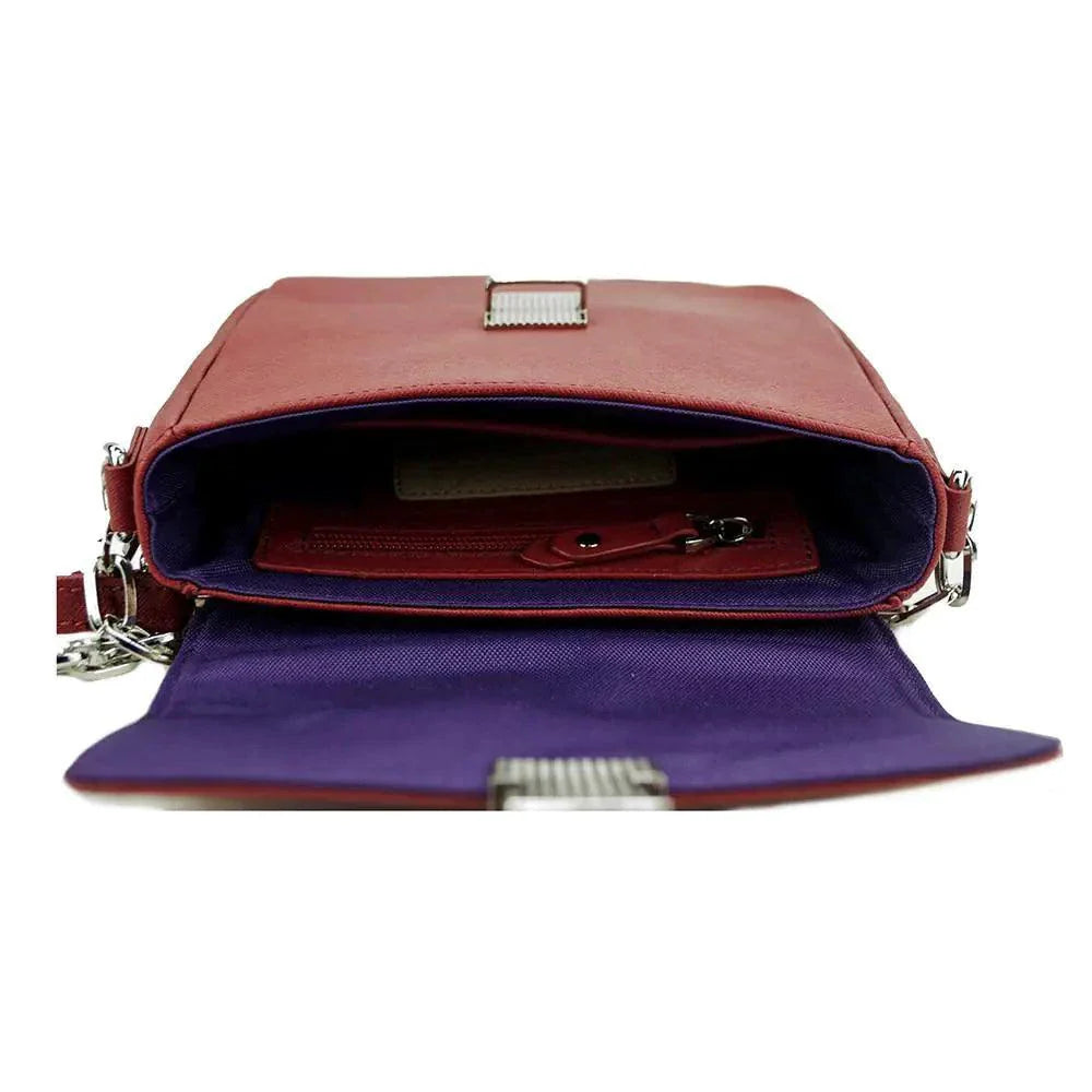 Bolso de cuero cruzado compacto - Cabernet