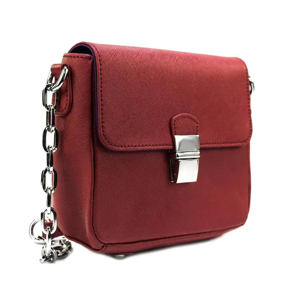 Bolso de cuero cruzado compacto - Cabernet