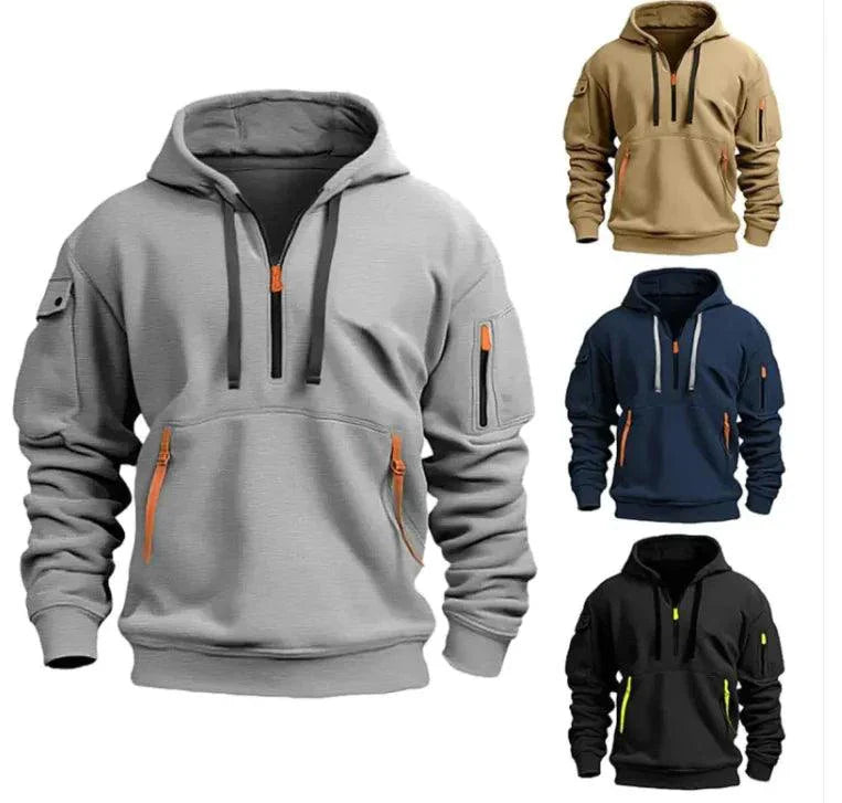Unisex Cotton Dropped Shoulder Hooded Sweatshirt
