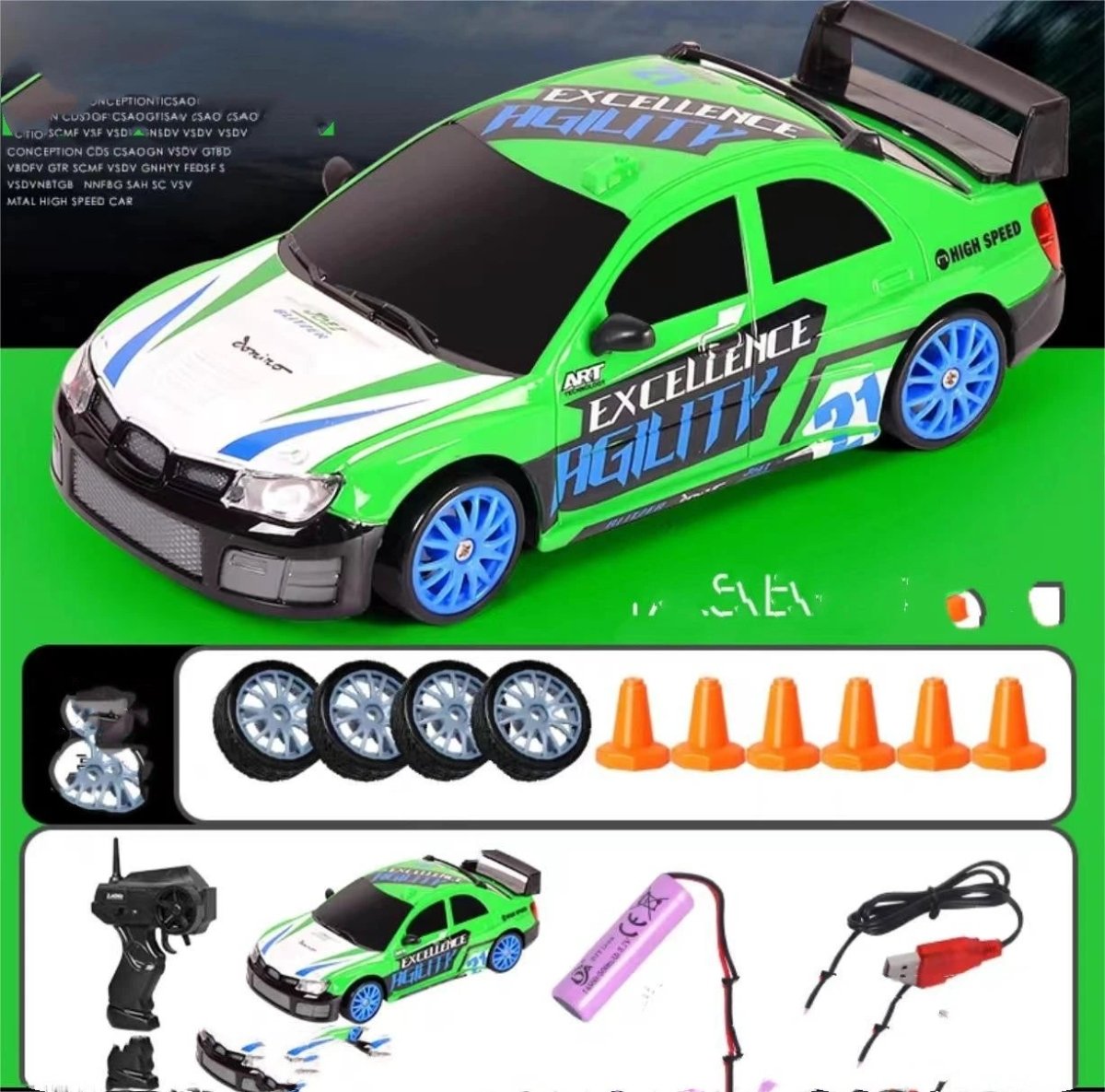 2.4G Drift RC Car - 4WD Remote Control Racing Toy