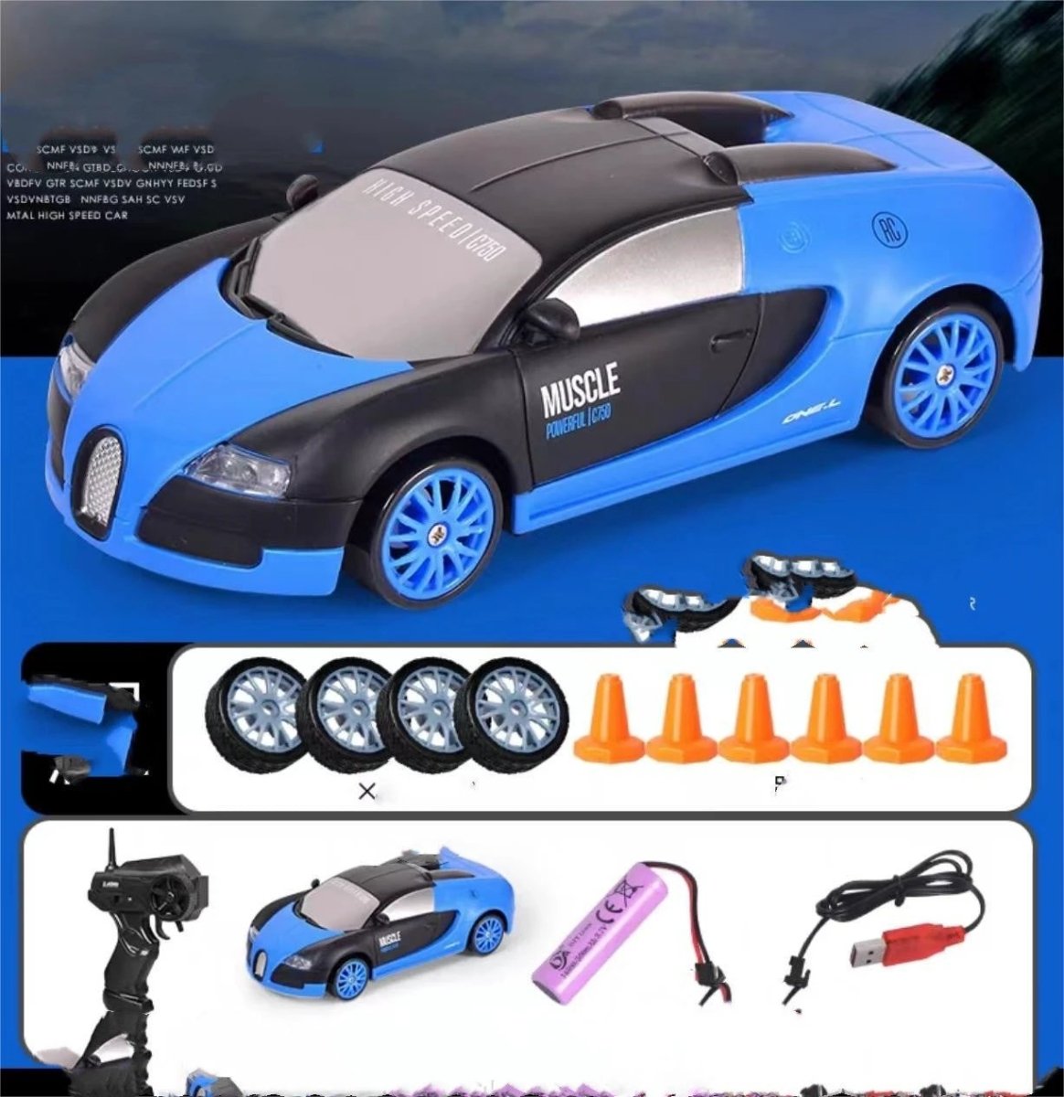 2.4G Drift RC Car - 4WD Remote Control Racing Toy