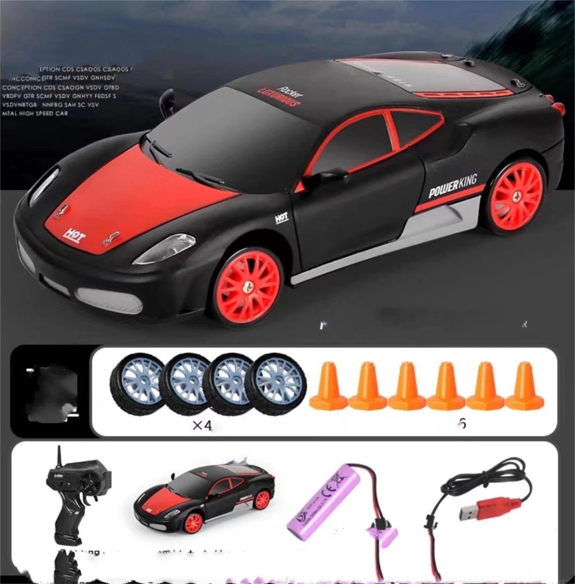 2.4G Drift RC Car - 4WD Remote Control Racing Toy