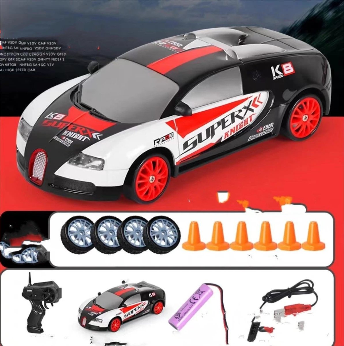 2.4G Drift RC Car - 4WD Remote Control Racing Toy