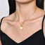Collier en forme de cœur personnalisé avec 26 lettres en coquille blanche