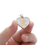 Collier en forme de cœur personnalisé avec 26 lettres en coquille blanche