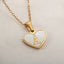 Collier en forme de cœur personnalisé avec 26 lettres en coquille blanche