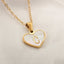 Collier en forme de cœur personnalisé avec 26 lettres en coquille blanche