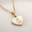 Collier en forme de cœur personnalisé avec 26 lettres en coquille blanche