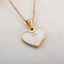 Collier en forme de cœur personnalisé avec 26 lettres en coquille blanche