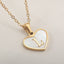 Collier en forme de cœur personnalisé avec 26 lettres en coquille blanche