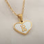 Collier en forme de cœur personnalisé avec 26 lettres en coquille blanche