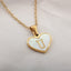 Collier en forme de cœur personnalisé avec 26 lettres en coquille blanche