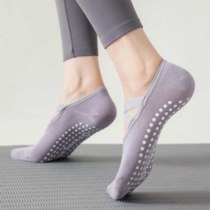 3 Pares de Calcetines de Yoga Antideslizantes para Mujeres para Estabilidad y Comodidad