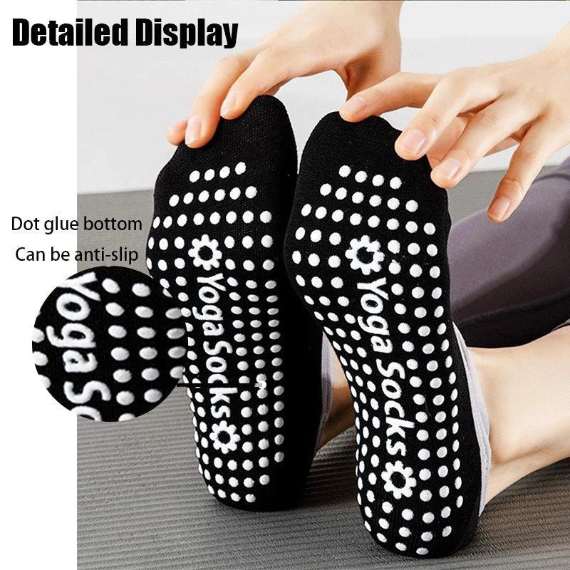 3 Pares de Calcetines de Yoga Antideslizantes para Mujeres para Estabilidad y Comodidad