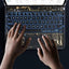 Housse transparente avec clavier pivotant à 360° pour iPad avec emplacement pour stylo