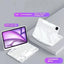 Housse transparente avec clavier pivotant à 360° pour iPad avec emplacement pour stylo