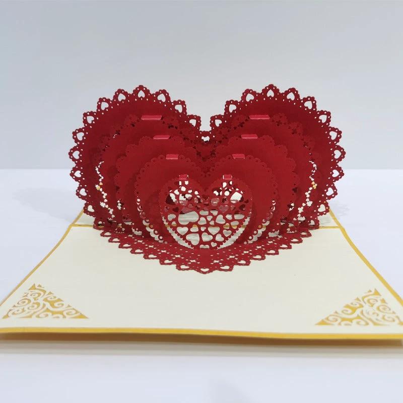 3D Laser-Cut Engagement Cards for Weddings & Anniversaries