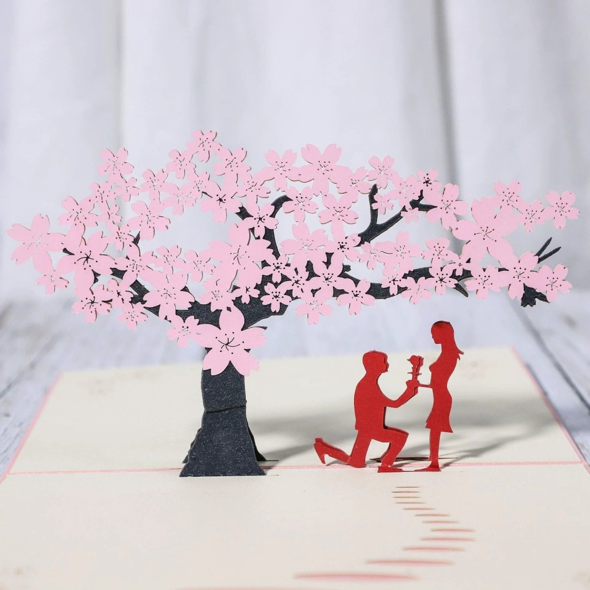 3D Laser-Cut Engagement Cards for Weddings & Anniversaries