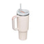 Vaso de acero inoxidable aislado de 40 oz con asa y popote