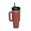 Vaso de acero inoxidable aislado de 40 oz con asa y popote