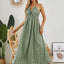 Vestido Maxi Halter Bohemio - Vestido Sin Mangas de Verano para Mujer