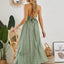 Vestido Maxi Halter Bohemio - Vestido Sin Mangas de Verano para Mujer