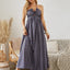 Bohemian Halter Maxi Dress - Women's Summer Beach Dress
