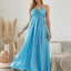 Bohemian Halter Maxi Dress - Women's Summer Flowy Dress