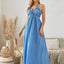 Vestido Maxi Halter Bohemio - Vestido Sin Mangas de Verano para Mujer