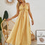 Bohemian Halter Maxi Dress - Women's Summer Sleeveless Dress