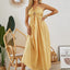 Bohemian Halter Maxi Dress - Women's Summer Sleeveless Dress