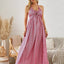 Bohemian Halter Maxi Dress - Women's Summer Sleeveless Dress
