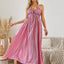 Bohemian Halter Maxi Dress - Women's Summer Sleeveless Dress