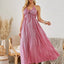 Bohemian Halter Maxi Dress - Women's Summer Sleeveless Dress