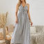 Bohemian Halter Maxi Dress - Women's Summer Striped Beach Dress