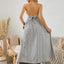 Bohemian Halter Maxi Dress - Women's Summer Striped Beach Dress