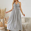Bohemian Halter Maxi Dress - Women's Summer Striped Beach Dress