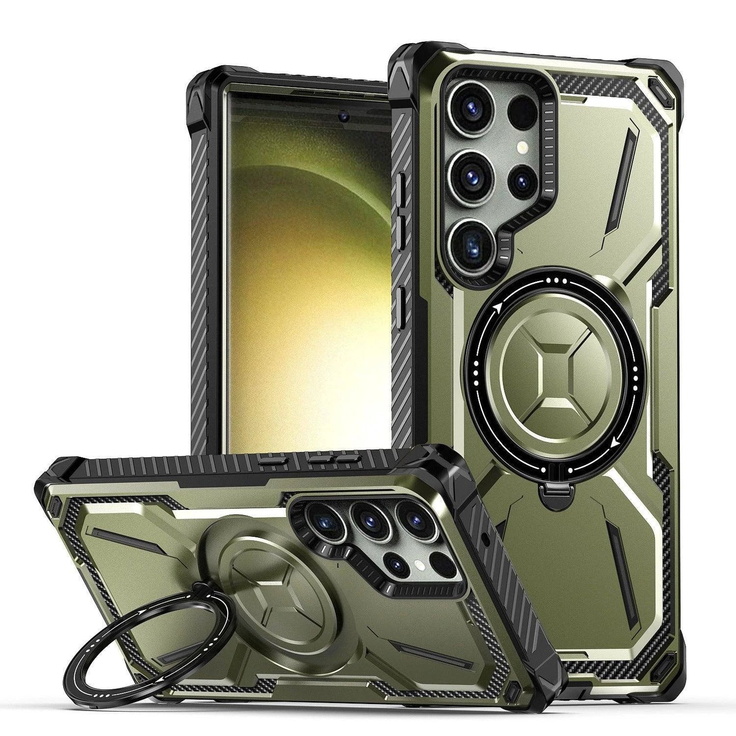 Coque de téléphone magnétique BrandName avec anneau - Protection résistante aux chutes
