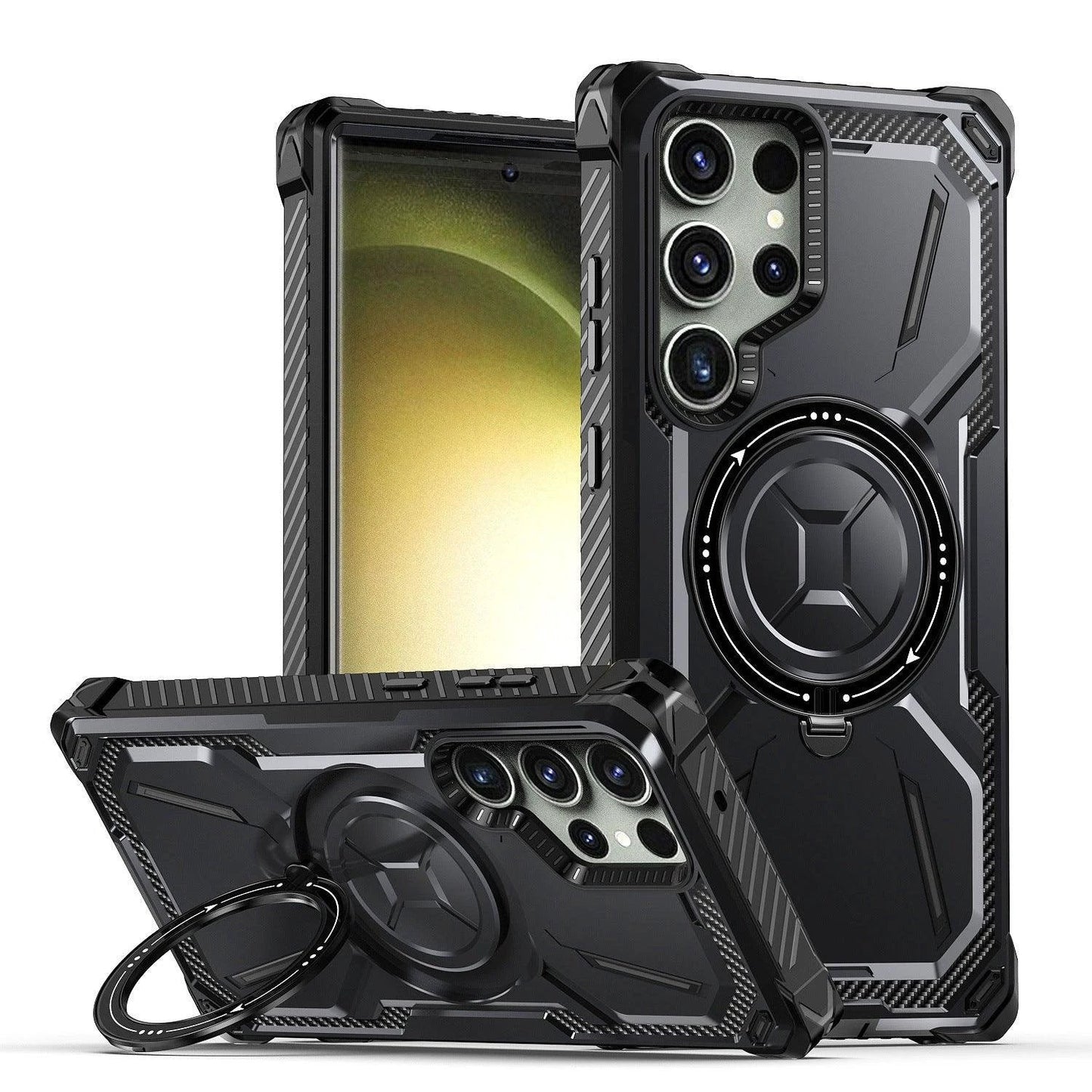 Coque de téléphone magnétique BrandName avec anneau - Protection résistante aux chutes