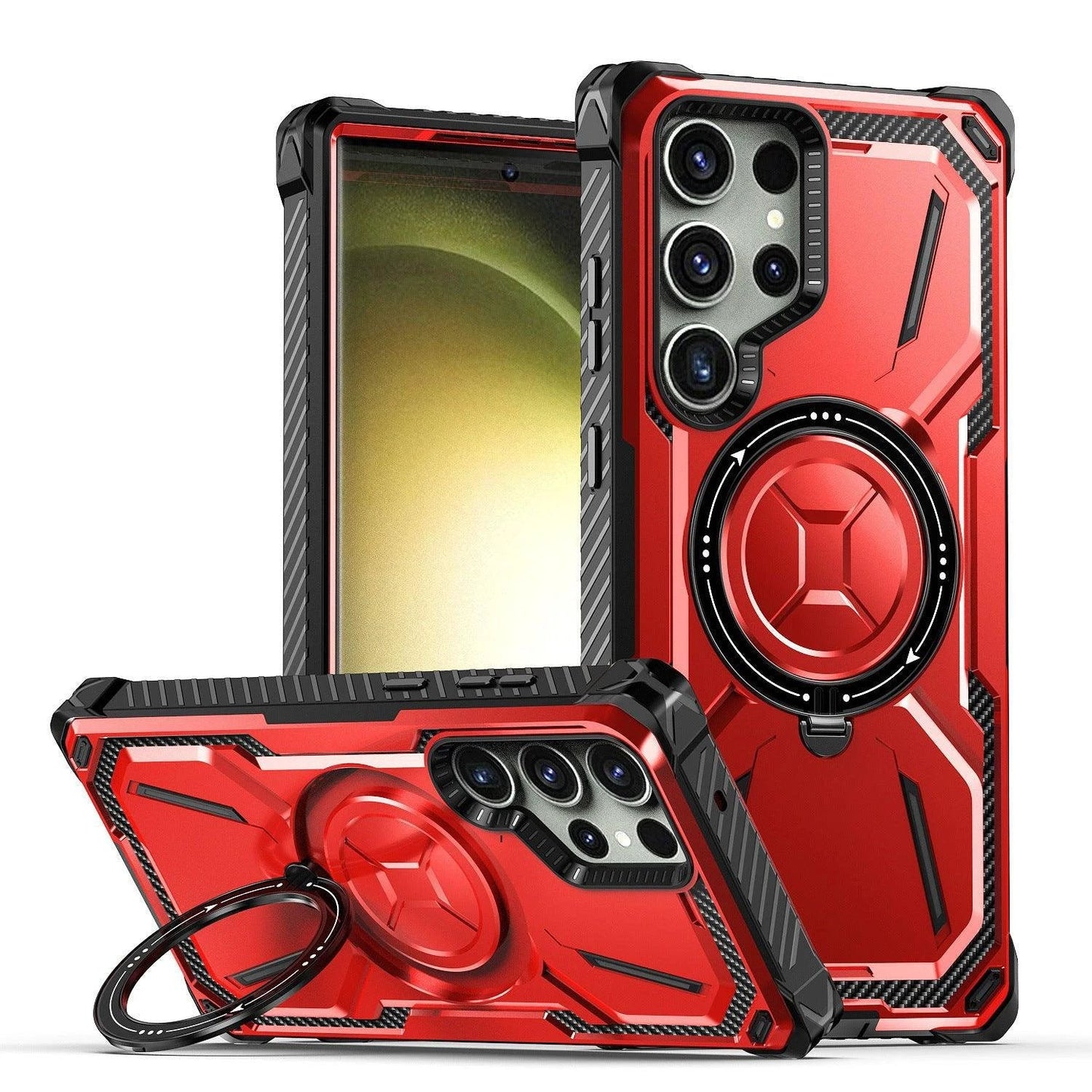 Coque de téléphone magnétique BrandName avec anneau - Protection résistante aux chutes