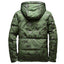 Parka d'hiver à capuche camouflage pour homme - Coupe ajustée et coupe-vent