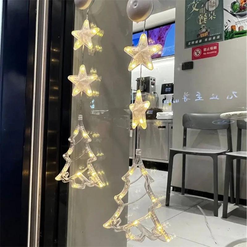 Luces Colgantes LED en Forma de Estrella de 3 Piezas para Decoración Navideña