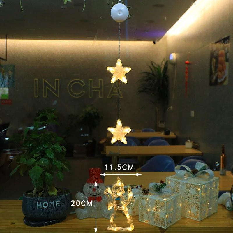 Luces Colgantes LED en Forma de Estrella de 3 Piezas para Decoración Navideña