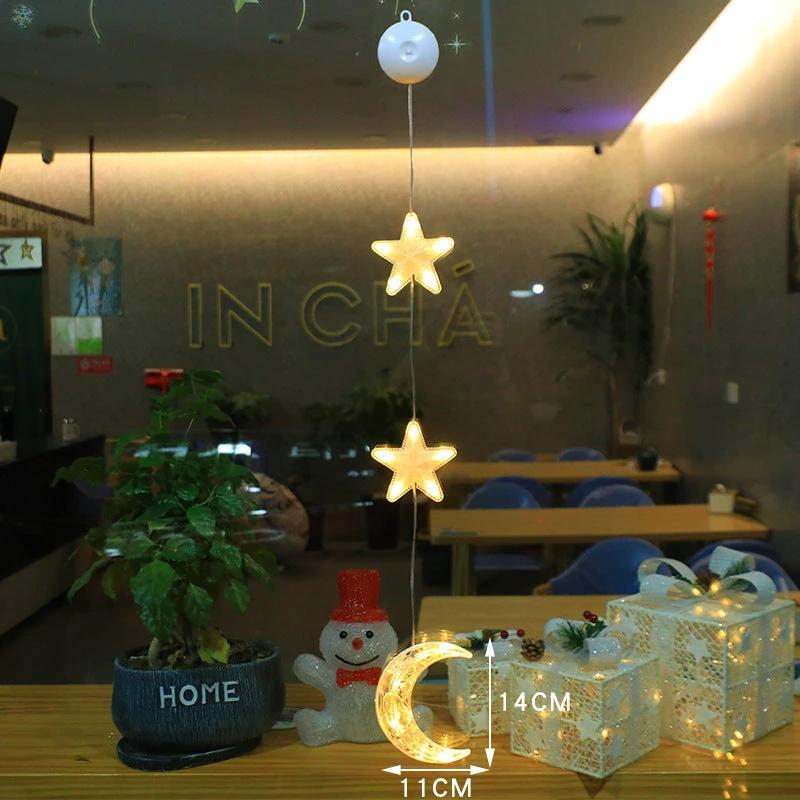 Luces Colgantes LED en Forma de Estrella de 3 Piezas para Decoración Navideña