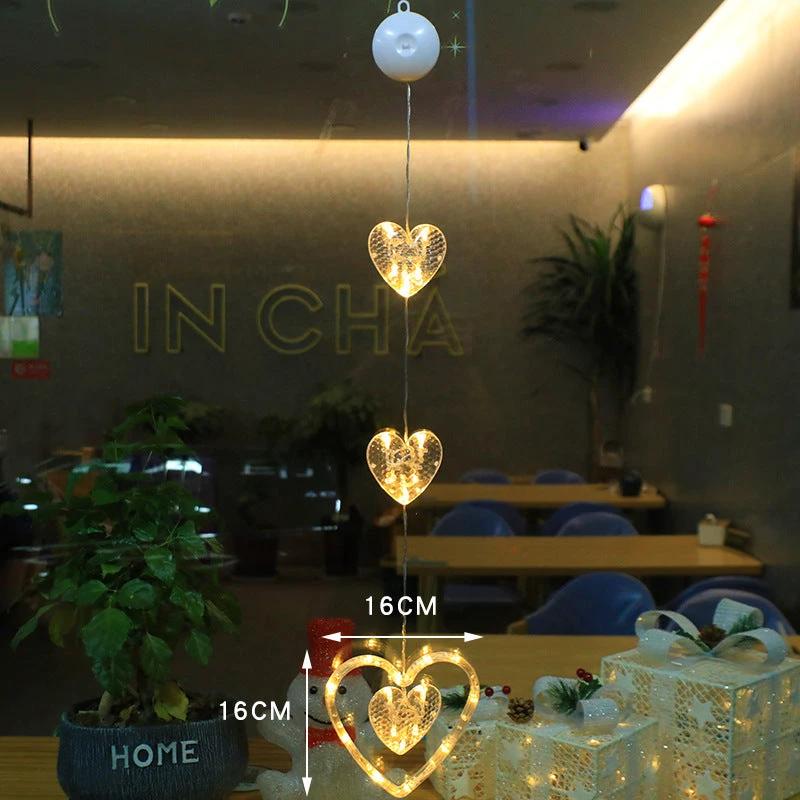 Luces Colgantes LED en Forma de Estrella de 3 Piezas para Decoración Navideña