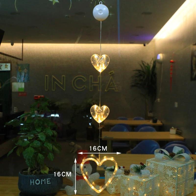 Luces Colgantes LED en Forma de Estrella de 3 Piezas para Decoración Navideña