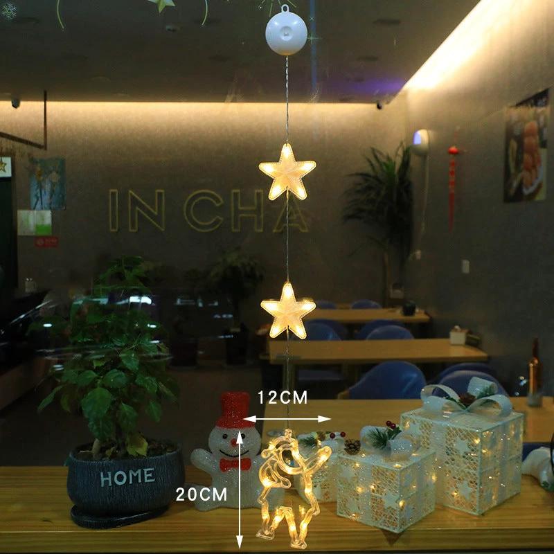 Luces Colgantes LED en Forma de Estrella de 3 Piezas para Decoración Navideña